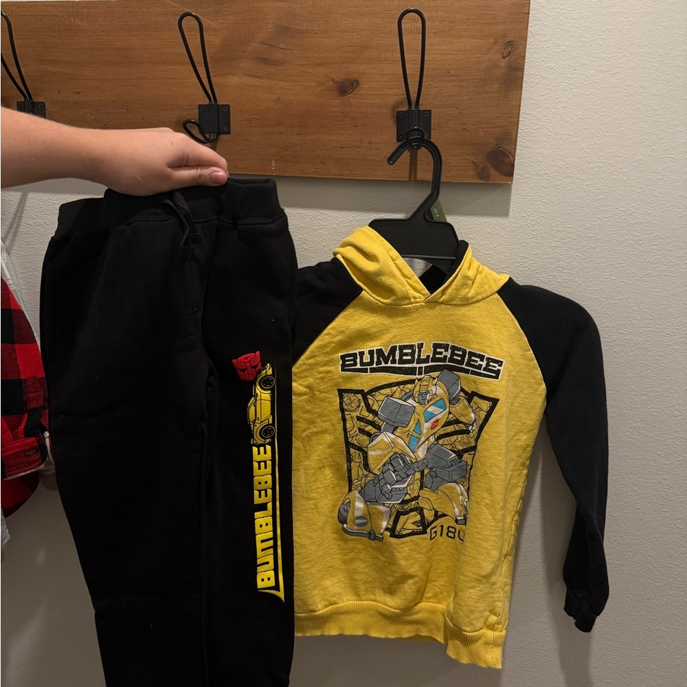 Bumblebee Yellow and Black Hoodie Set